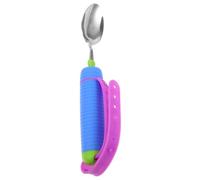 MOBUTOFU Cucchiaio Resistente Uso Domestico per All'aperto Tremolii e Adattabile Antiscivolo Impugnatura Comoda in Acciaio Inossidabile e Silicone Anziani Disabili