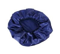 MOBUTOFU Cuffia da Notte Donna Extra Large di Raso Imitazione Seta Blu Elastica e Traspirante per Mantenere i Chioma Asciutti Durante Sonno