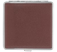 MOBUTOFU Custodia in Pelle Tascabile per 20 Pezzi Scatola Portasigarette Classica Sottile con Chiusura Automatica Organizer Compatto per Protezione e Trasporto Quotidiano