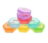 MOBUTOFU Custodia Portapillole Portatile 7 Scomparti Sigillata, Organizer Compatto per Medicinali da Viaggio, Scatola per Farmaci Tascabile per Capofamiglia e Uso Quotidiano