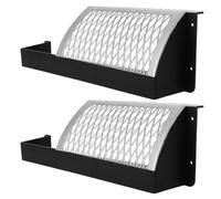 MOBUTOFU Custodia Raccolta Palline Calcio Balilla 2 Pezzi, Scatola Rete in Plastica Robusta Nera Spruzzo Argento, Accessorio Sostitutivo per Tavolo Calcio Balilla Familiare e Feste