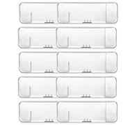 MOBUTOFU Custodia Trasparente Portatile per Rasoio di Sicurezza da Viaggio, Set da 10 Pezzi, Contenitore Leggero e Resistente per Rasoi Uomo, Organizer Compatto per Lamette e Accessori