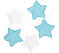 MOBUTOFU Decorazione a Stelle da Appendere in Stoffa per Culla | Filo Leggero a Cinque Stelle, Facile da Appendere, per Parete Cameretta e Sfondo Festa