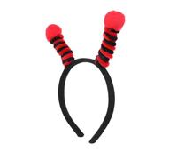MOBUTOFU Fascia per Chioma Antenne Insetto Divertente Rossa in Abs e Peluche, Leggera e Creativa per Feste di Compleanno e Spettacoli Sul Palco