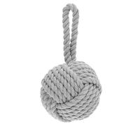 MOBUTOFU Fermaporta a Sfera Decorativo in Cotone e Lino, Protezione per Porta a Forma di Palla, Bloccaporta Appesantito Grigio per Casa, Ristorante e Bar, Accessorio Anticollisione