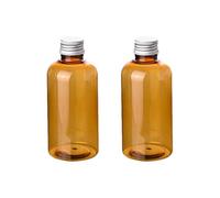 MOBUTOFU Flaconi Spray da Viaggio 10 Pezzi Bottiglie Vuote in Plastica Marrone Semitrasparente Tappo in Alluminio e Tappino Interno per Trucco e Profumo