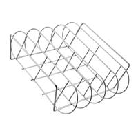 MOBUTOFU Griglia per Barbecue in Acciaio Inossidabile Resistente Supporto per Costine e Bistecche, Design Ergonomico e Facile da Pulire, per Picnic e Casa