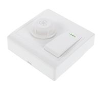 MOBUTOFU Interruttore di Controllo Luce e Ventilatore da Soffitto, Fan Speed Control Switch con Pannello da Parete in Plastica Bianca per Soggiorno