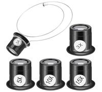 MOBUTOFU Lenti d Ingrandimento Orologiaio con Clip Occhio per Gioielliere Ingrandimento Professionale per Riparazione Orologi e Dettagli di Precisione Strumento Compatto per Colore Casuale