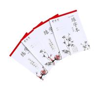 MOBUTOFU Libro di Pratica Calligrafia per Esercizi di Scrittura Bordi Lisci e Confortevoli per 4 Pezzi Carta Resistente Stili multipli e Formazione Calligrafica Scolastica Stili multipli