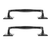 MOBUTOFU Maniglia per porta e cancello 2 pezzi - Maniglia per esterni in ghisa da 9,65 pollici - Ferramenta per cancelli di recinzione vintage - per impieghi gravosi per capanno da giardino e porta