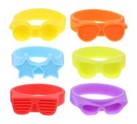 MOBUTOFU Marcatori per Bottiglie 6 in Silicone Riutilizzabili Design Unico a Forma di Bicchiere Facili da Pulire per Feste e Occasioni Diverse