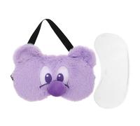 MOBUTOFU Maschera per Dormire Bambine Cartoon Morbida e Traspirante con Fascia Elastica Antisoffocamento Copertura Occhi Nera per Riposo Confortevole e Viaggi