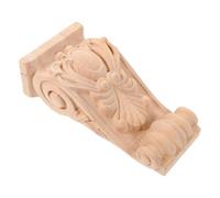 MOBUTOFU Mensola in Legno Intagliato Capitello per Colonna Romana Supporto Angolare 18X10X5,5 CM per Abbellimento Parete Interno