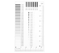 MOBUTOFU Misuratore di Larghezza delle Crepe Righello di Precisione Trasparente per Analisi Dettagliata e Verifica Estetica Industriale