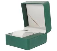 MOBUTOFU Organizer Compatto per Orologi da Polso in Pelle PU Verde Scuro, Scatola Portaorologi Singola Custodia Antivibrazione e Cuscinetto Protettivo, per Uso Quotidiano Uomo e Donna