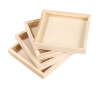MOBUTOFU Organizer Sicuro per Conservare e Ordinare per Giocattoli da Costruzione 4 Pezzi Vassoio in Legno Khaki 9 Scomparti per Puzzle 3d Blocchi di Legno