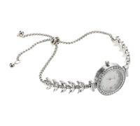 MOBUTOFU Orologio al Quarzo da Donna Strass Bracciale Sirena Regolabile Orologio da Polso Piccolo Argento per Polsi Sottili Accessorio Elegante per Uso Quotidiano e Eventi