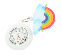 MOBUTOFU Orologio da Infermiera Retrattile con Clip Sicura Custodia in Silicone Design Multicolore Leggero e Pratico per Medici e Operatori Sanitari