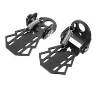 MOBUTOFU Pedali 2 Scanalature Anteriori Nero e per Assi Pezzi Antiscivolo Pieghevoli in Acciaio da Bicicletta Corsa Posteriori