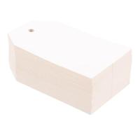 MOBUTOFU Pezzi Etichette Appendibili 7x4cm in Carta 200 Bianche Stampabili e Dipingibili e Scrittura Liste di Imballaggio per Organizzazione