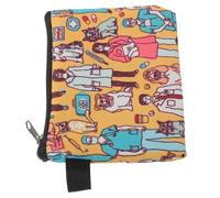 MOBUTOFU Porta Assorbenti Igienici Giallo in Poliestere, Pratico e Portatile, Pochette Capiente per Piccole Cose Femminili, per Viaggi e Utilizzo Quotidiano