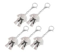 MOBUTOFU Portachiavi di Karate in Acrilico 3D Set da 5 Pezzi, Mini Ciondolo Uniforme da Taekwondo per Bomboniere Feste e Principianti, Accessori Sportivi per Arti Marziali