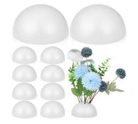 MOBUTOFU Schiuma Bianca per Composizioni Floreali 20 Pezzi Mezza Sfera | Decorazioni Matrimonio, Supporto per Sposa, Accessori per Bouquet, Adatto a Feste Nuziali e Lavori Creativi