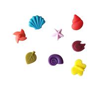 MOBUTOFU Segnabicchieri a Forma di Foglia e Conchiglia Riutilizzabili e Lavabili in Silicone Set di 3 Pezzi per Feste e Convivialità per Bicchieri da Vino
