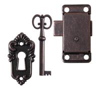 MOBUTOFU Serratura per Mobili Antichi con Chiave, in Ferro e Lega di Zinco, Design Vintage con Protezione Affidabile e Sicurezza Versatile per Arredamento Fai da Te