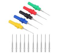 MOBUTOFU Set 1 Sonda Perforante Multimetro Punta Spessa, Protezione Filo, Materiale Ottone Nichelato e Plastico, per Riparazioni Elettroniche e Esperimenti Educativi