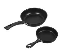 MOBUTOFU Set 2 Pezzi Mini Padelle Antiaderenti 12cm e 16cm per Uova e Frittate, Padelle per Fornelli a Induzione a Gas, Utensili da Cucina per Colazione e Uso Quotidiano