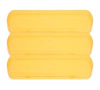 MOBUTOFU Set 3 Pezzi Contenitori da Viaggio per Spazzolino e Dentifricio in Pp Leggero e Buona Tenuta, Scatola Portaspazzolino Giallo per Viaggi e Bagno