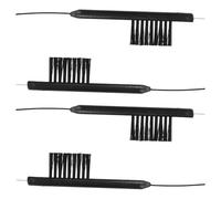 MOBUTOFU Set 4 Pezzi Spazzole Magnetiche Leggere per Pulizia Apparecchi Acustici Testine in Gomma e Nylon per Rimozione Cerume e Manutenzione Quotidiana