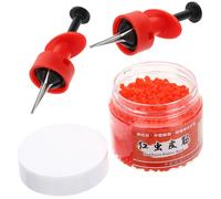 MOBUTOFU Set Accessori da Pesca Pinze Rosse per Vermi e Elastici in ABS, Resistente e Non Deformabile, per Esche Vive in Pesca Outdoor