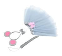 MOBUTOFU Set Costume Topolina per Bambina Fascia per Chioma, Gonna e Coda, Accessori per Feste Stagionali e Giochi di Ruolo, Design Adorabile e Rifiniture Eccellenti