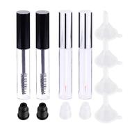 MOBUTOFU Set di 12 Pezzi Tubi Mascara Vuoti da 10ml in Plastica Imbuto e Tappi Antigoccia, per Viaggi e Riempimento Fai-da-te Accessori Inclusi Colore Casuale