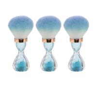 MOBUTOFU Set di 3 spazzole per la pulizia della polvere delle unghie - Spazzole morbide per manicure con clessidra per la rimozione della polvere - Accessori indispensabili per estetiste e cosmetiche