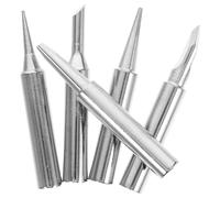 MOBUTOFU Set di 5 Punte per Saldatore in Rame Punta Liscia per Uso Domestico e Professionale Punte di Ricambio per Stazione di Saldatura Trasferimento Termico Ottimale