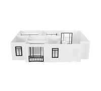 MOBUTOFU Set Modello Architettonico 1:50 per Interni, Kit di Costruzione Casa in Abs e Acrilico Dettagli Realistici, per Decorazione Casa Moderna e Stem Creativo