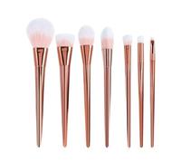 MOBUTOFU Set Pennelli Trucco Professionale 7 Pezzi Setole Sintetiche Morbide e Testa Fine, Kit Portatile per Applicatori Ombretti e Fondotinta, Uso Domestico e Professionale