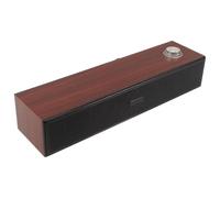 MOBUTOFU Soundbar da Scrivania Colore Legno, USB e Aux 3,5mm per Tablet e | Stile Vintage Aspetto Legno, Gamma 120 Hz-18 Khz, Potenza 4 W, per Boutique e Uffici Domestici