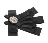 MOBUTOFU Spilla Fiocco Nera per Camicie da Donna, Effetto Lucido e Comfort Elevato, per Ristoranti e Hotel come Accessorio Elegante e Funzionale