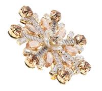 MOBUTOFU Spilla Natalizia a Forma di Fiocco Ghiacciato in Rame Zirconia, Decorativa e Raffinata, per Maglioni Invernali e Accessori Festivi Argento