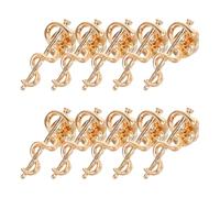 MOBUTOFU Spille a Forma di Serpente in Lega Oro per Camice, Design Elegante e Compatto, Lucentezza Duratura, per Uso Quotidiano e Occasioni Formali, Confezione da 10 Pezzi