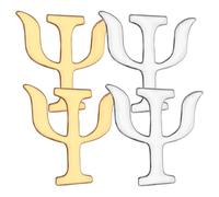 MOBUTOFU Spille Psicologia Simbolo in Lega, Set 4 Pezzi Oro e Argento Perno di Sicurezza, Accessori Moda per Donna e Ragazza, per Eventi e Cerimonie