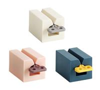 MOBUTOFU Spremi Tubo Dentifricio Manuale in Plastica Set da 3 Pezzi Bianco Rosa Blu Scuro, Dispenser Compatto Antispreco per Tubetti di Dentifricio, Cosmetici e Creme, Accessorio per Bagno