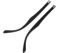 MOBUTOFU Stanghette Occhiali Ricambio in Silicone Titanium Nero Coppia Gambe per Occhiali Sostituzione Resistente e Pratico Accessorio per Riparazione