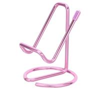 MOBUTOFU Supporto da scrivania in metallo con filo metallico - Supporto per cellulare e tablet per casa e ufficio - Staffa di per console di gioco (Rosa)