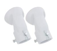 MOBUTOFU Supporto per Ventilatore a Soffitto Inclinato Fino a 45° in Acciaio Bianco, Compatibile Soffitti Irregolari e Mansarde, Confezione da 2 Pezzi Stili multipli